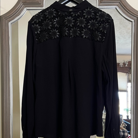 Harley-Davidson Black Lace Shoulder Shirt - Picture 3 of 4